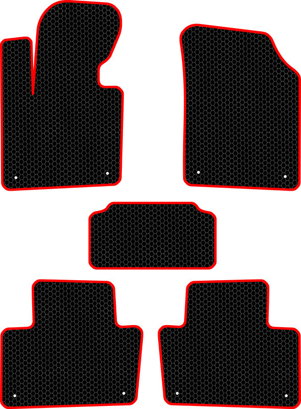 Купить запчасть SDS EXCLUSIVE - KSV11515BKR Коврики в салон черные с красным кантом Volvo XС90 II Внедорожник(5дв.) 2015- "EVA-style"