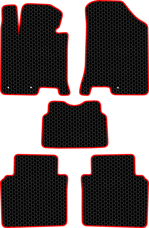 Купить запчасть SDS EXCLUSIVE - KSH23111BKR Коврики в салон черные с красным кантом Hyundai i40 - Седан 2011- "EVA-style"