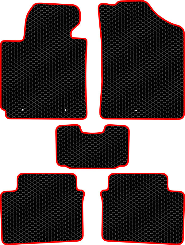Купить запчасть SDS EXCLUSIVE - KSH23411BKR Коврики в салон черные с красным кантом Hyundai Veloster - Хэтчбек(4дв.) 2011- "EVA-style"