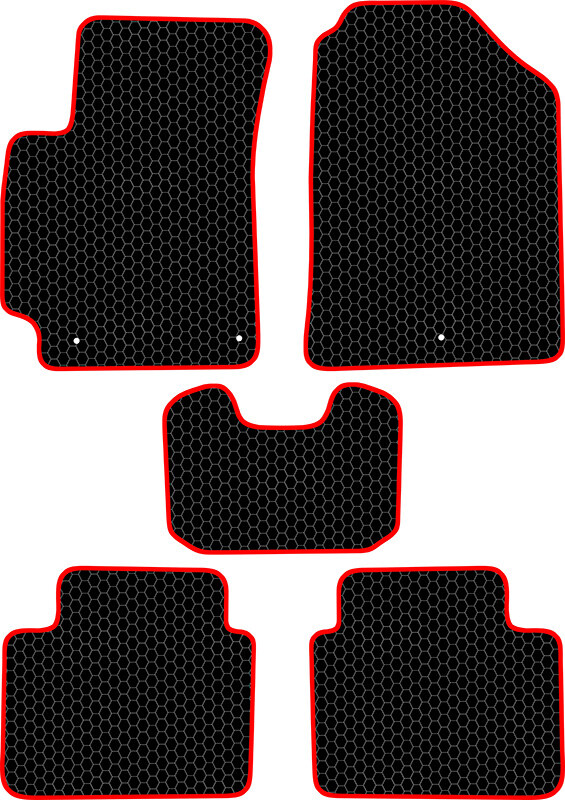 Купить запчасть SDS EXCLUSIVE - KSH24916BKR Коврики в салон черные с красным кантом Hyundai Elantra VI Седан 2016- "EVA-style"