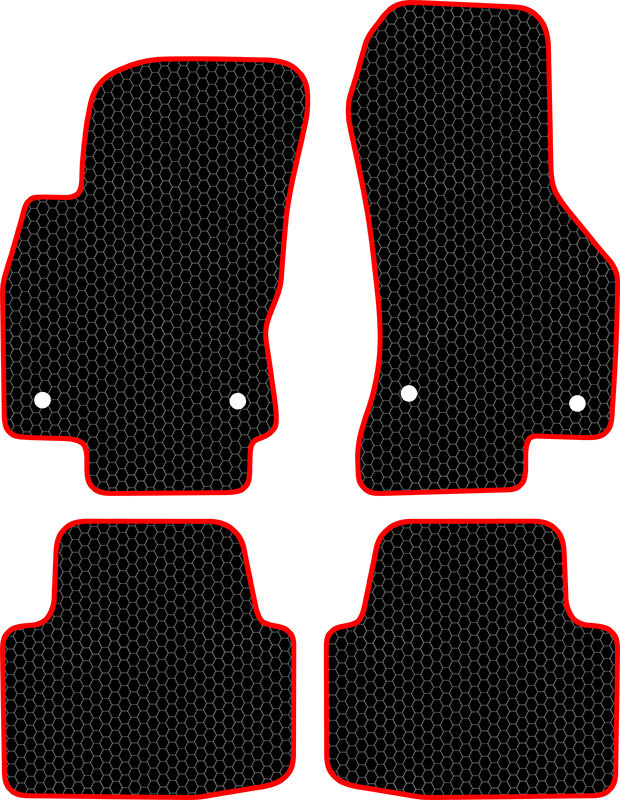 Купить запчасть SDS EXCLUSIVE - KSV24514BKR Коврики в салон черные с красным кантом Volkswagen Passat B8 Седан 2014- "EVA-style"