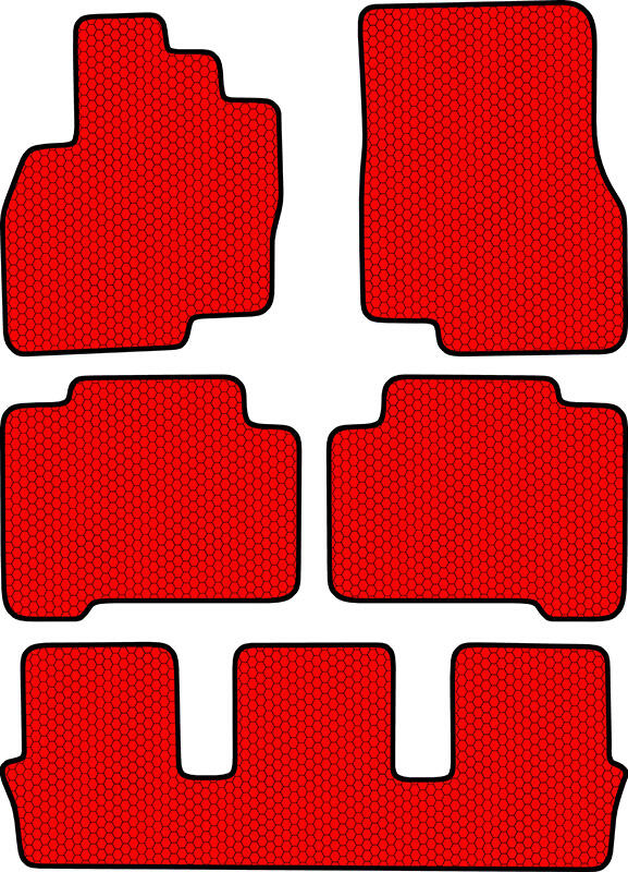 Купить запчасть SDS EXCLUSIVE - KSM40403RD Коврики в салон красные Mitsubishi Grandis II Минивэн(5дв.) 2003-2011 "EVA-style"