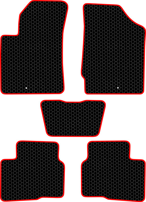Купить запчасть SDS EXCLUSIVE - KSK15213BKR Коврики в салон черные с красным кантом Kia Cerato III Купе 2008-2013 "EVA-style"