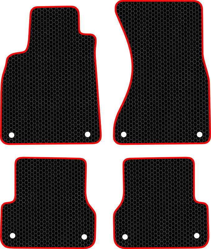 Купить запчасть SDS EXCLUSIVE - KSA11911BKR Коврики в салон черные с красным кантом Audi A6 III (C7) Седан 2011- "EVA-style"