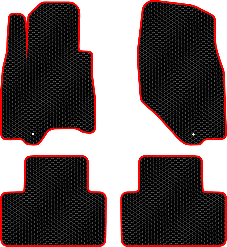 Купить запчасть SDS EXCLUSIVE - KSI10408BKR Коврики в салон черные с красным кантом Infiniti FX-Series II (S51) Внедорожник(5дв.) 2008-2013 "EVA-style"
