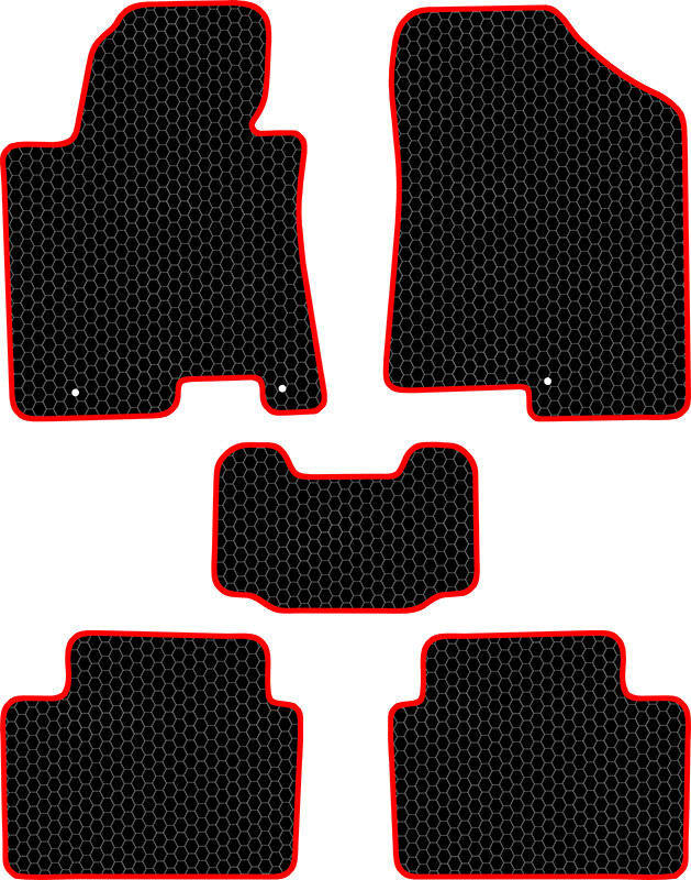 Купить запчасть SDS EXCLUSIVE - KSH23212BKR Коврики в салон черные с красным кантом Hyundai i30 II Хэтчбек(5дв.) 2012- "EVA-style"