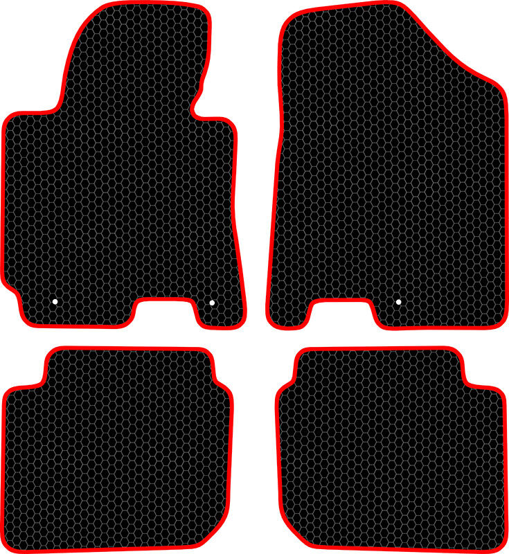 Купить запчасть SDS EXCLUSIVE - KSK13612BKR Коврики в салон черные с красным кантом Kia Cerato III Седан 2012- "EVA-style"