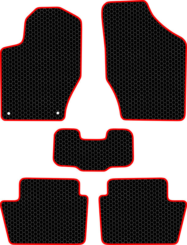 Купить запчасть SDS EXCLUSIVE - KSP11412BKR Коврики в салон черные с красным кантом Peugeot 408 - Седан 2012- "EVA-style"