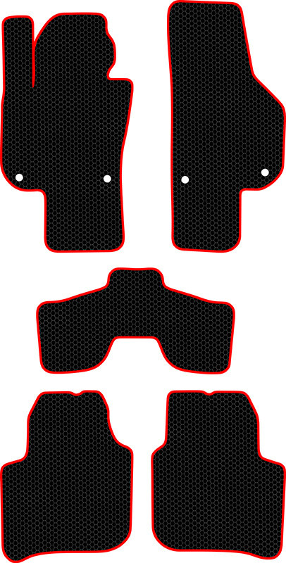 Купить запчасть SDS EXCLUSIVE - KSS21916BKR Коврики в салон черные с красным кантом Skoda Superb III Лифтбек 2015- "EVA-style"