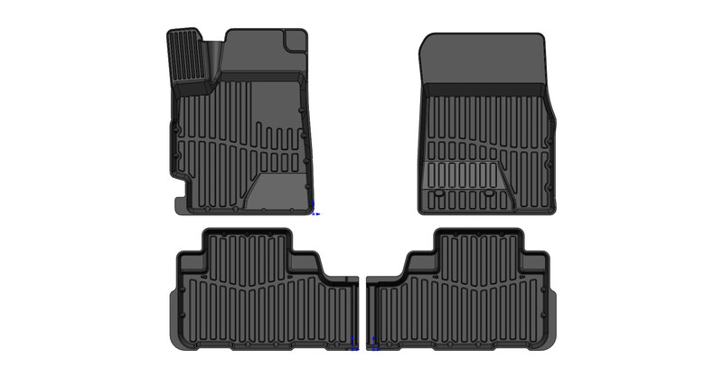 Купить запчасть SRTK - TYHI10G02X72 Коврики в салон SRTK для Toyota Highlander