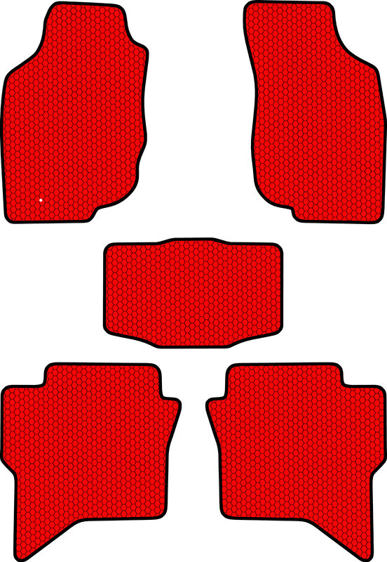 Купить запчасть SDS EXCLUSIVE - KST24610RD Коврики в салон красные Toyota Hilux VII Внедорожник(5дв.) 2010-2015 "EVA-style"