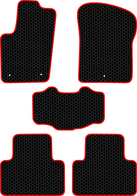 Купить запчасть SDS EXCLUSIVE - KSJ10810BKR Коврики в салон черные с красным кантом JEEP Grand Cherokee IV (WK2) Внедорожник(5дв.) 2010- "EVA-style"