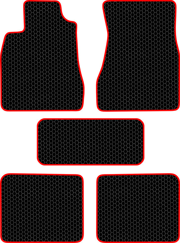Купить запчасть SDS EXCLUSIVE - KSL21401BKR Коврики в салон черные с красным кантом Lexus LS III Седан 2001-2006 "EVA-style"