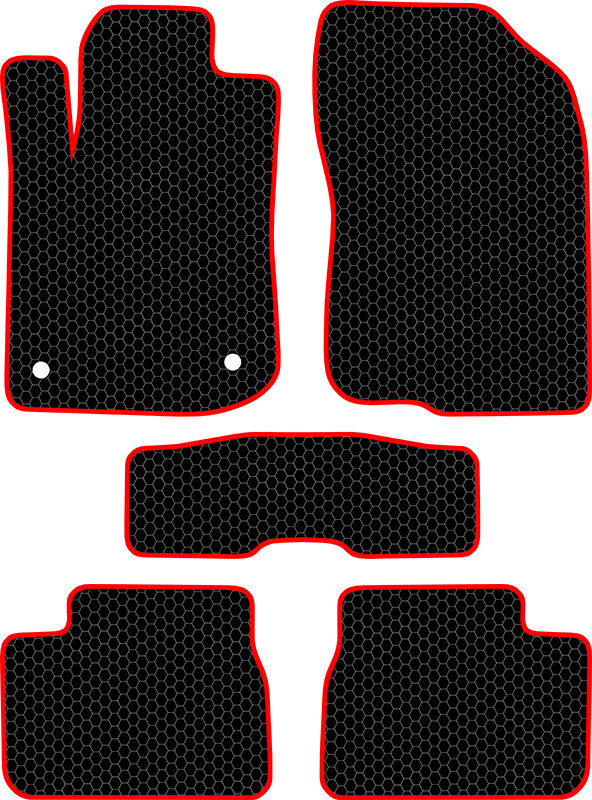 Купить запчасть SDS EXCLUSIVE - KSP11612BKR Коврики в салон черные с красным кантом Peugeot 208 - Хэтчбек(5дв.) 2012- "EVA-style"