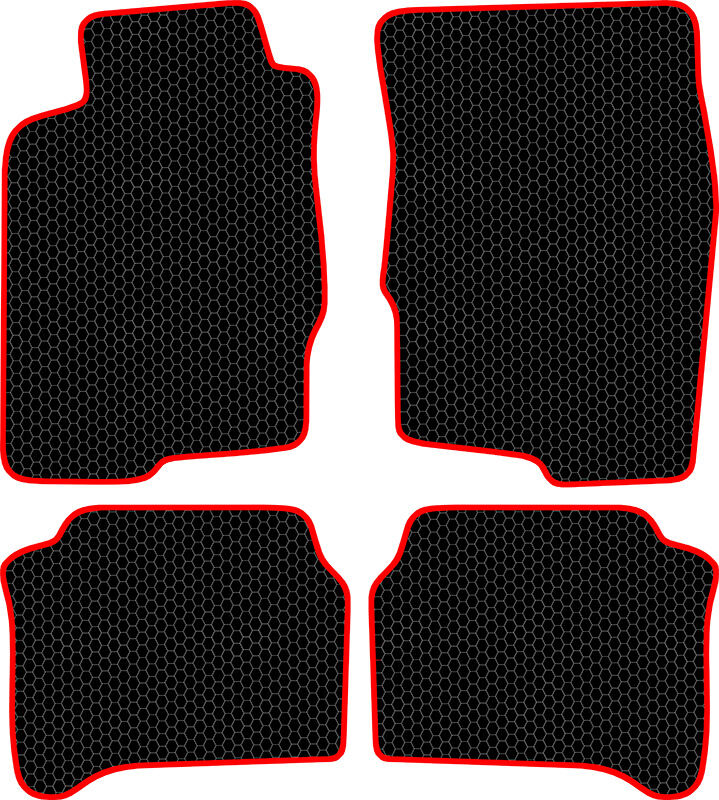 Купить запчасть SDS EXCLUSIVE - KSM41996BKR Коврики в салон черные с красным кантом Mitsubishi Galant VIII Седан 1996-2003 "EVA-style"