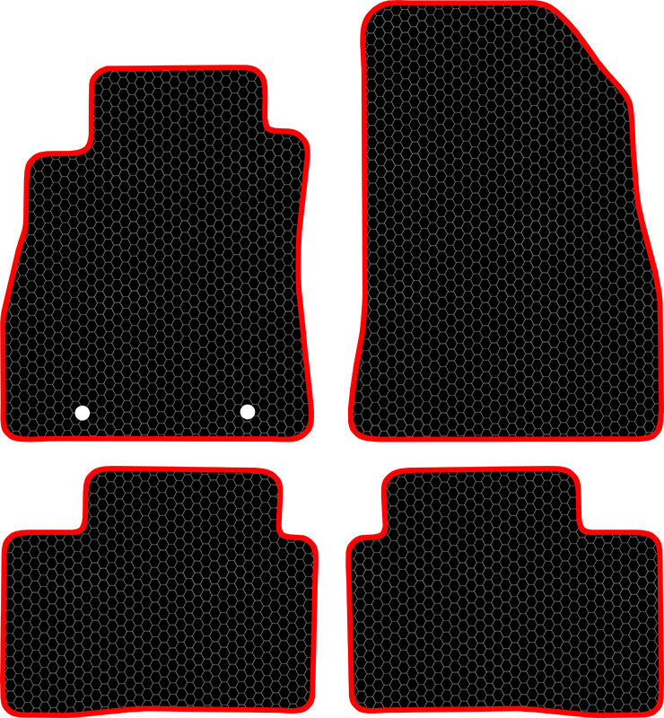 Купить запчасть SDS EXCLUSIVE - KSN13210BKR Коврики в салон черные с красным кантом Nissan Juke I (YF15) Внедорожник(5дв.) 2010- "EVA-style"