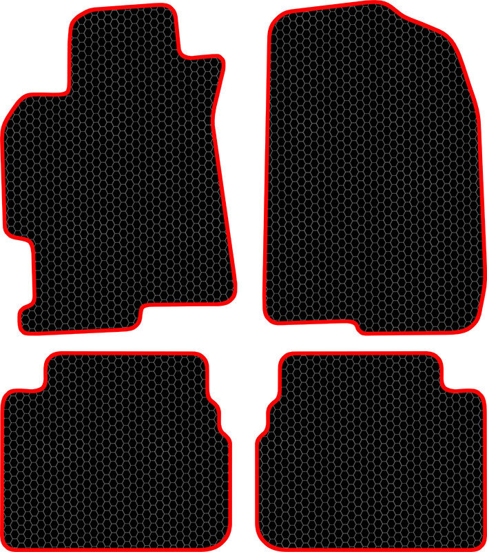 Купить запчасть SDS EXCLUSIVE - KSM20707BKR Коврики в салон черные с красным кантом Mazda 6 II Седан 2007-2012 "EVA-style"