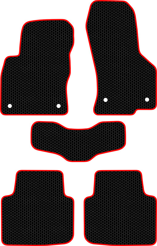 Купить запчасть SDS EXCLUSIVE - KSS21915BKR Коврики в салон черные с красным кантом Skoda Superb III Лифтбек 2015- "EVA-style"