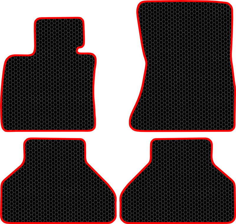 Купить запчасть SDS EXCLUSIVE - KSB20907BKR Коврики в салон черные с красным кантом BMW X5 E70 Внедорожник(5дв.) 2007-2013 "EVA-style"