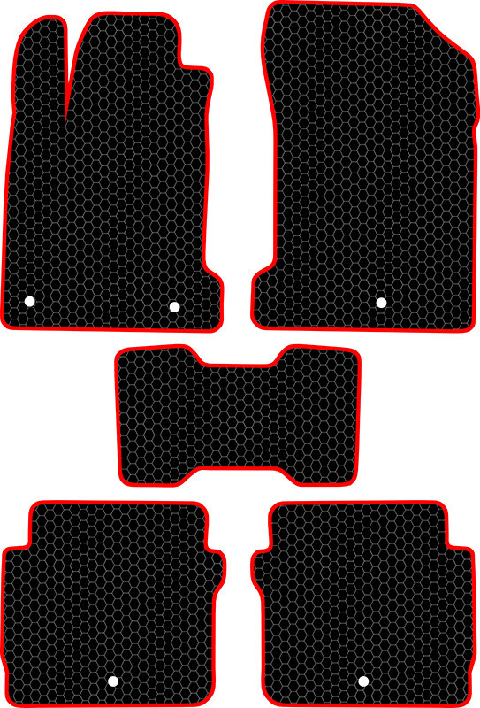 Купить запчасть SDS EXCLUSIVE - KSR12010BKR Коврики в салон черные с красным кантом Renault Latitude - Седан 2010- "EVA-style"