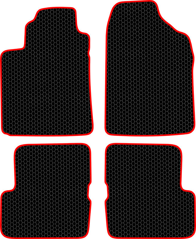 Купить запчасть SDS EXCLUSIVE - KST28899BKR Коврики в салон черные с красным кантом Toyota Celica VII (T230) Купе 1999-2006 "EVA-style"
