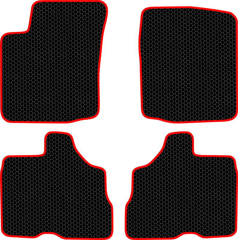 Купить запчасть SDS EXCLUSIVE - KSS50199BKR Коврики в салон черные с красным кантом Suzuki Grand Vitara II Внедорожник(5дв.) 1998-2005 "EVA-style"