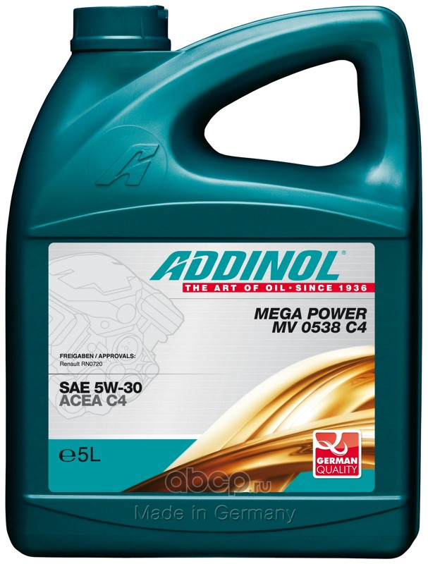 Купить запчасть ADDINOL - 4014766241245 Масло моторное синтетика 5W-30 5 л.