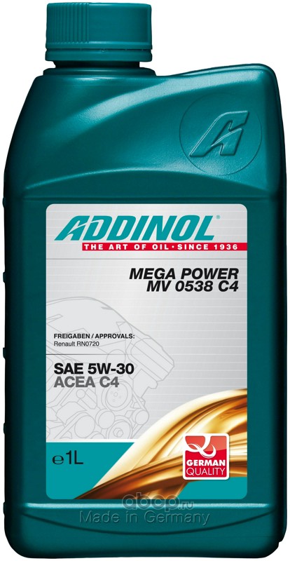 Купить запчасть ADDINOL - 4014766073259 Масло моторное синтетика 5W-30 1 л.