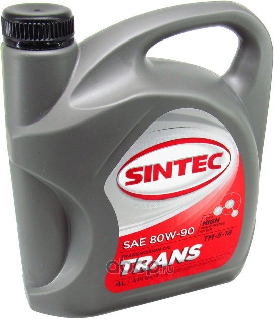 Купить запчасть SINTEC - 900275 Масло трансм. дифференциал минеральное, 80W-90 GL-5 4л.