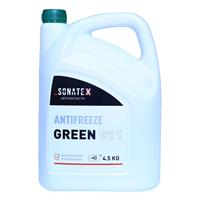 Купить запчасть SONATEX - 102629 Жидкость охлаждающая "Antifreeze G11", зелёная,, 4.5кг.
