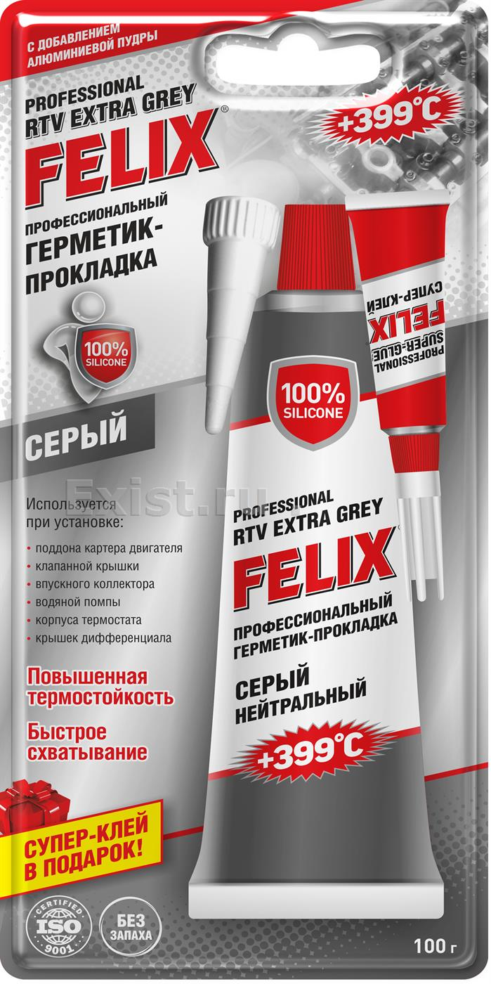 Купить запчасть FELIX - 411040110 Герметик прокладка серый термостойкий +399с 100г