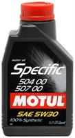 Купить запчасть MOTUL - 101474 Масло моторное синтетическое "Specific 504.00-507.00 5W-30", 1л