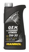 Купить запчасть MANNOL - 4036021101460 Масло моторное синтетическое "7703 O.E.M. for Peugeot Citroen 5W-30", 1л