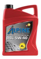 Купить запчасть ALPINE - 0100148 Масло моторное синтетическое "RSL 5W-40", 4л